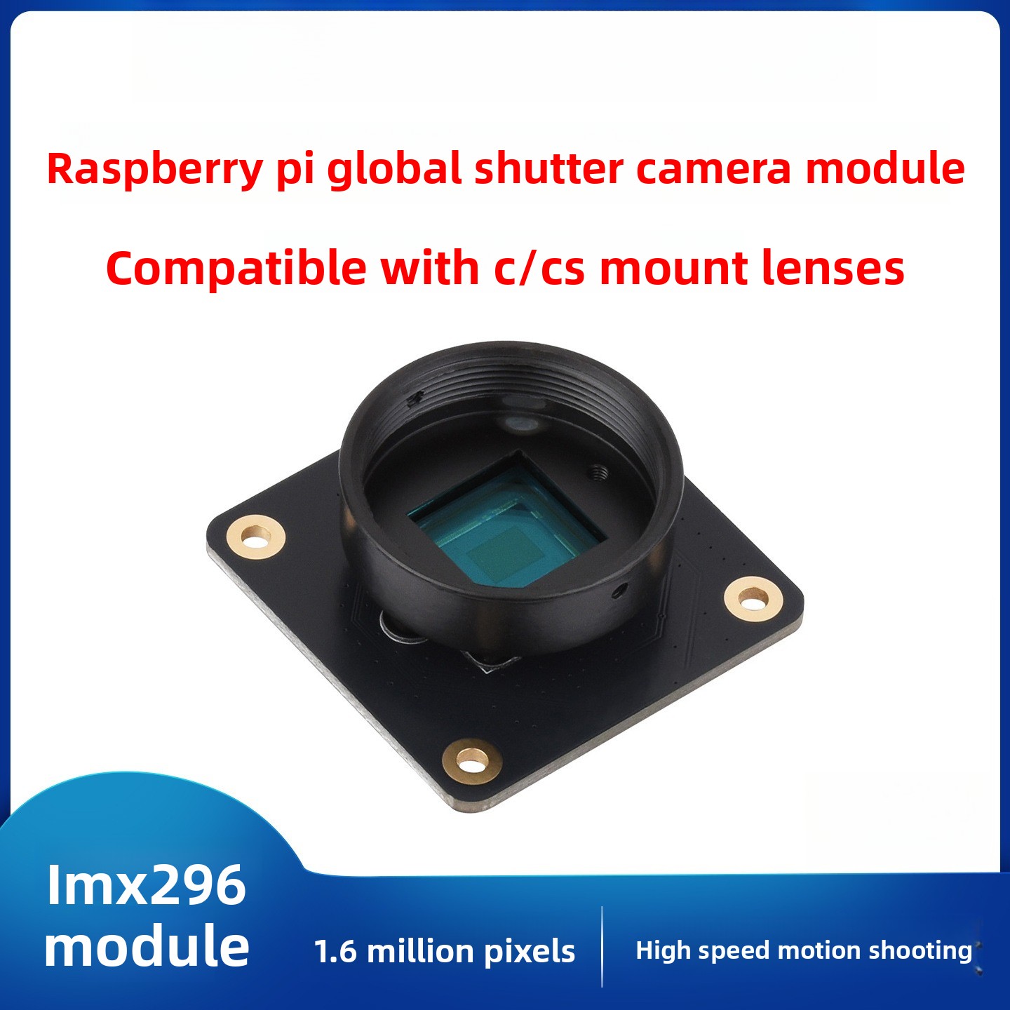 Módulo de Sensor CMOS Global S - Raspberry Pi Global Shutter Camera Imx296 avaliação e preço